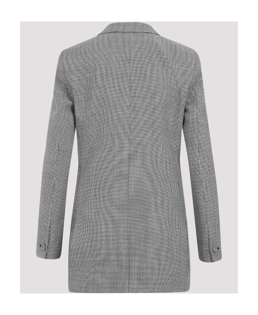 Givenchy Black And White Double Breast Wool Jacket In Gray