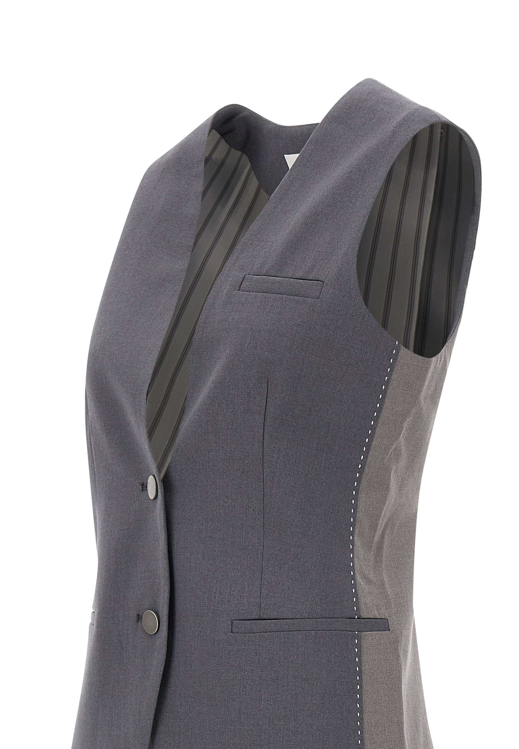 Remain Birger Christensen V-collar Button Vest In Black