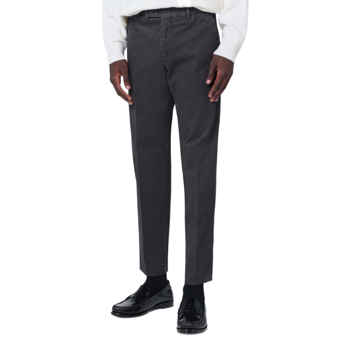 Pt Torino Belt Loop Casual Pants In Black