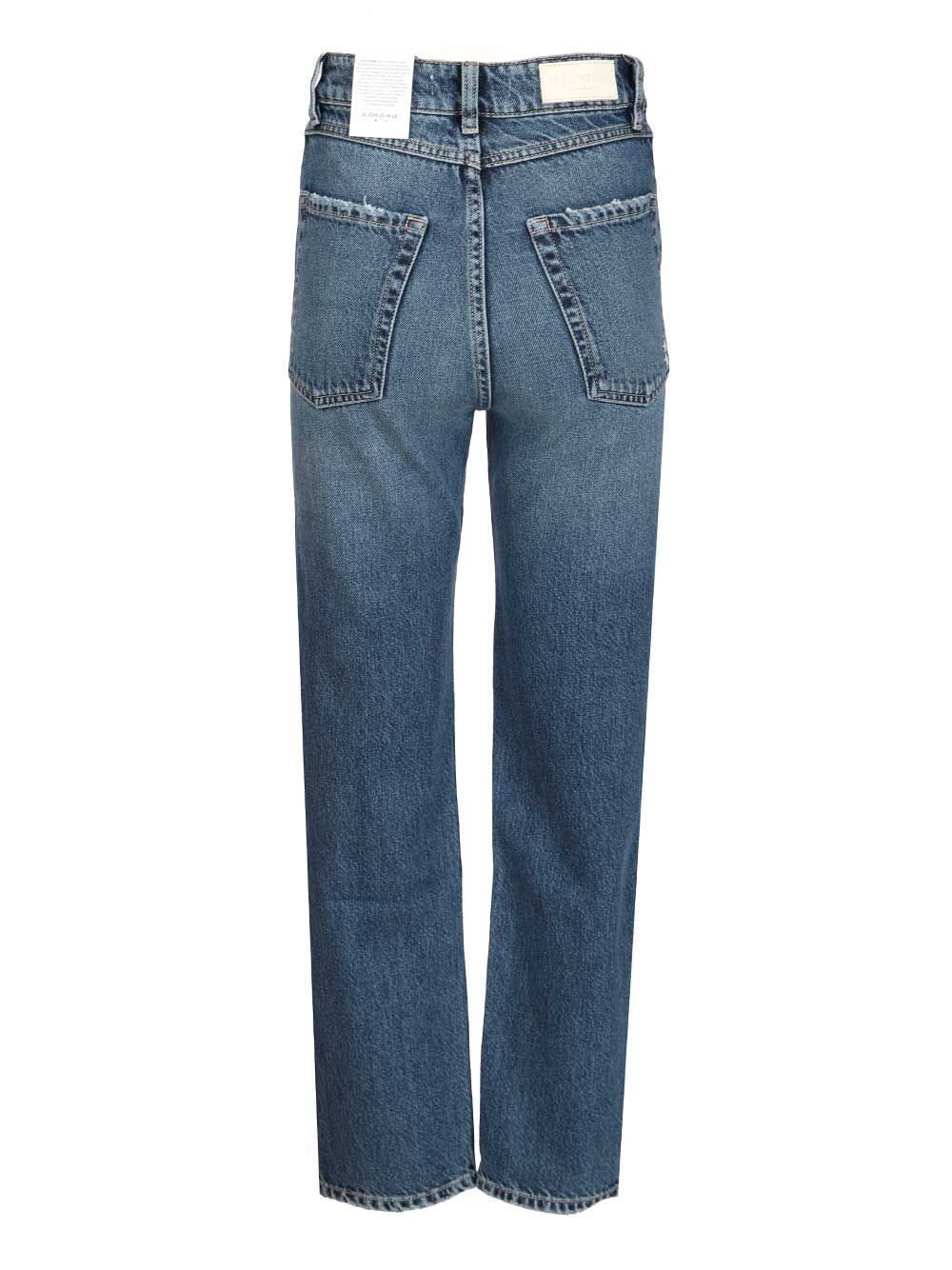 Icon Denim Denim Trousers With Belt Loops In Brown