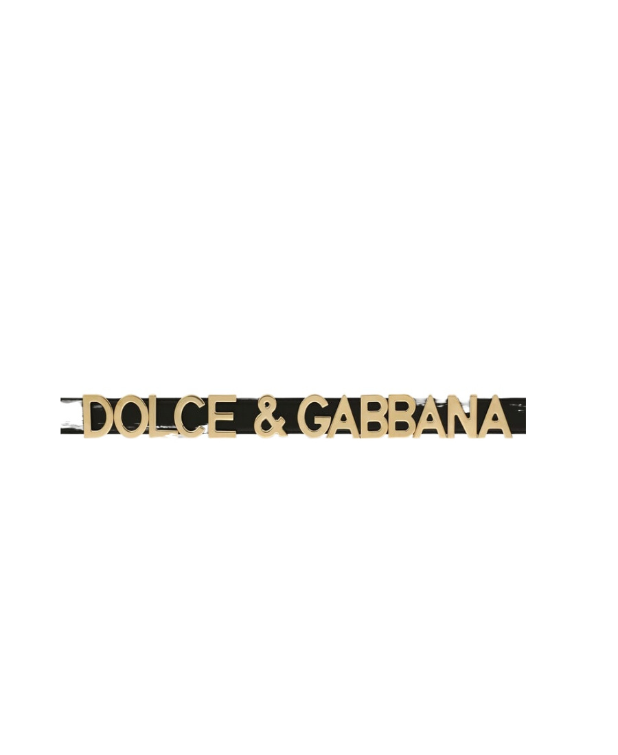 Dolce & Gabbana Logo-plaque Detail Belt In Black