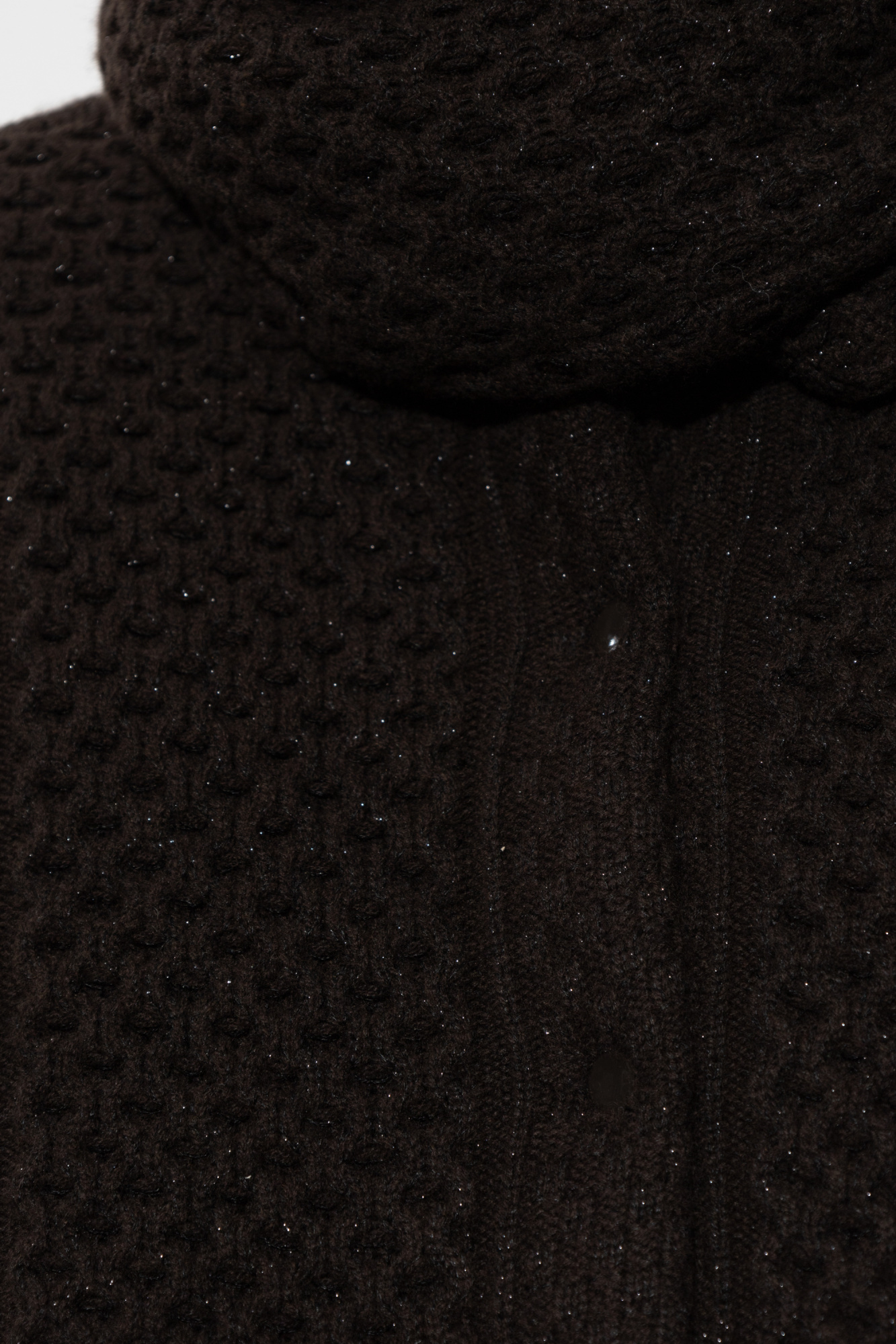 Fabiana Filippi Funnel-neck Knitted Bomber Jacket In Brown