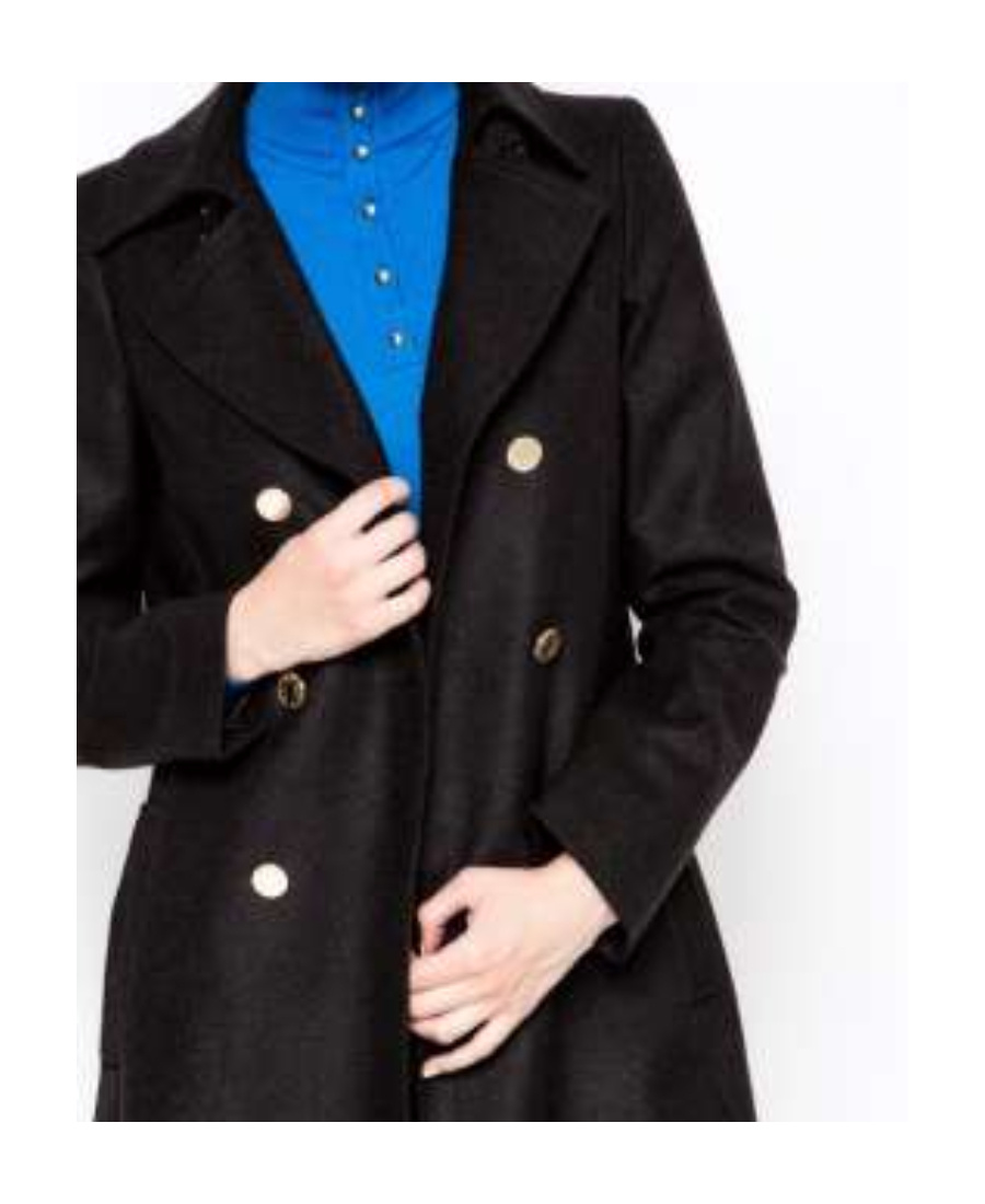 Armani Jeans Double-breasted Trench Coat In Black