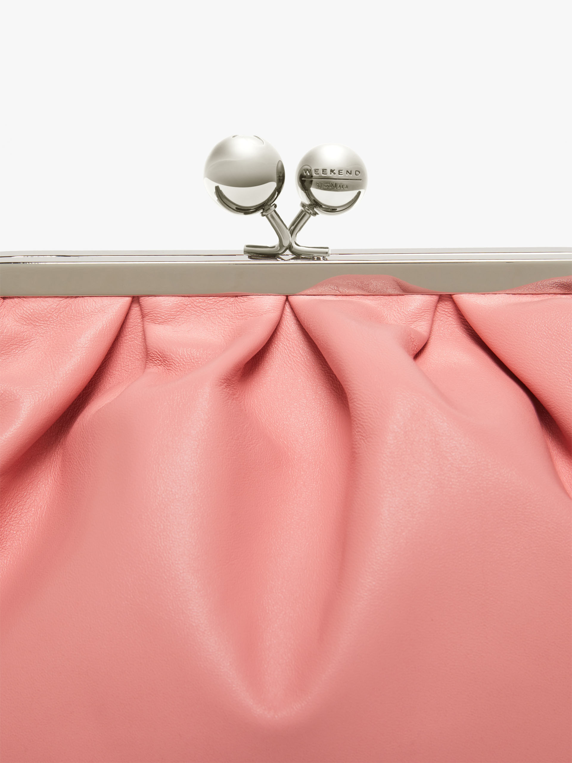 Weekend Max Mara Medium Napa Leather Pasticcino Shoulder Bag In Pink