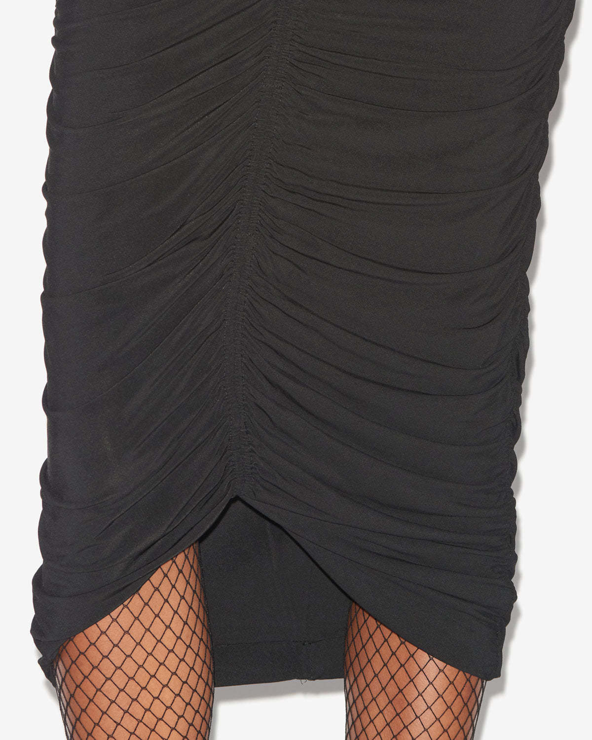 Isabel Marant High-waisted Ruched Midi Skirt In Black