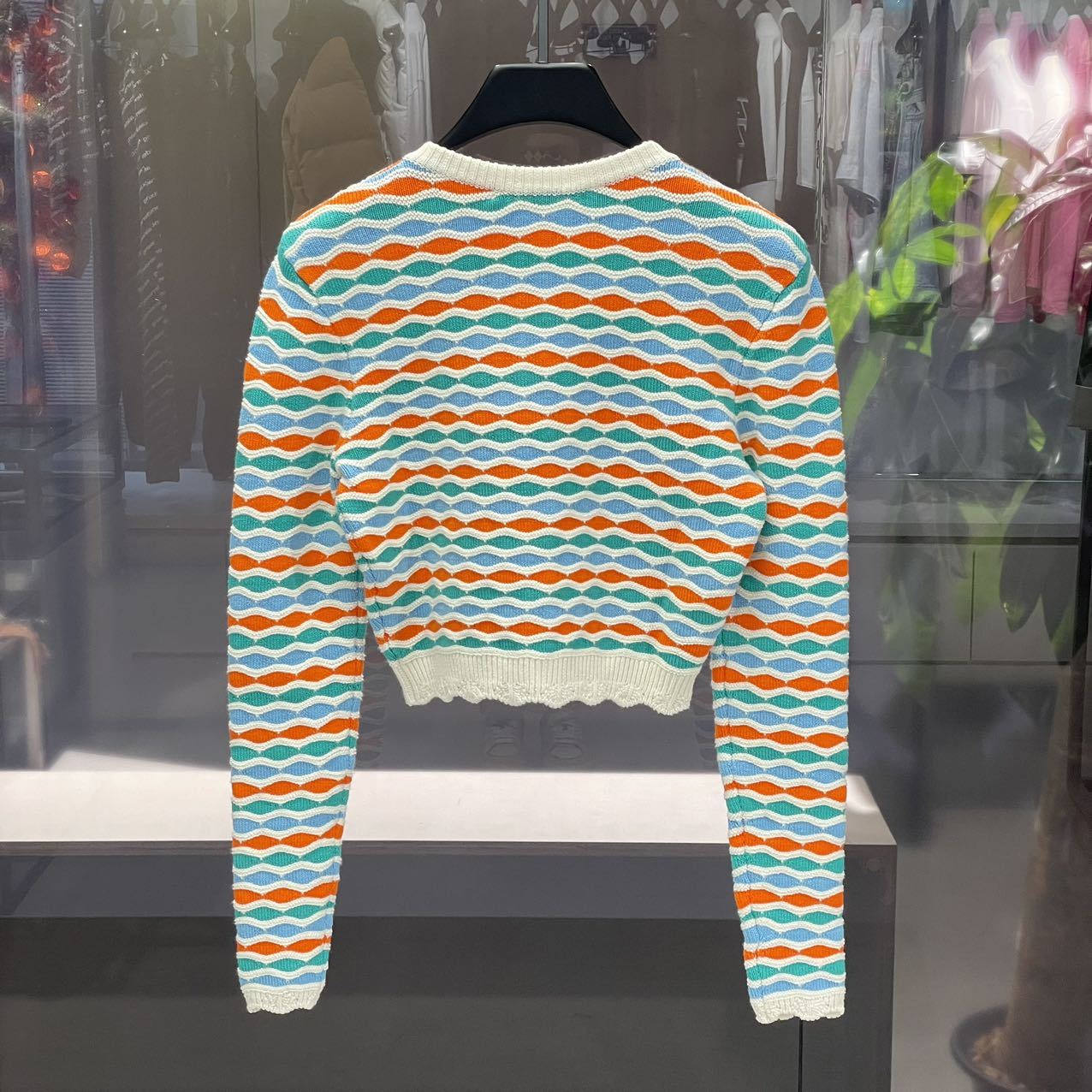 Alessandra Rich Round Neck Sweater In Multicolor