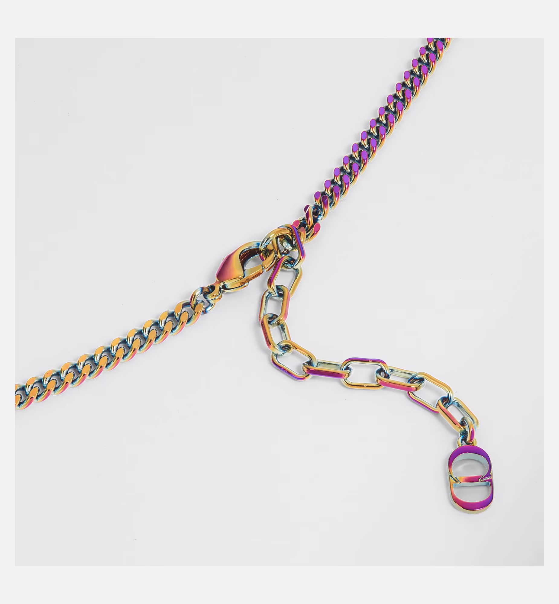 Dior Cd Couture Necklace In Gray