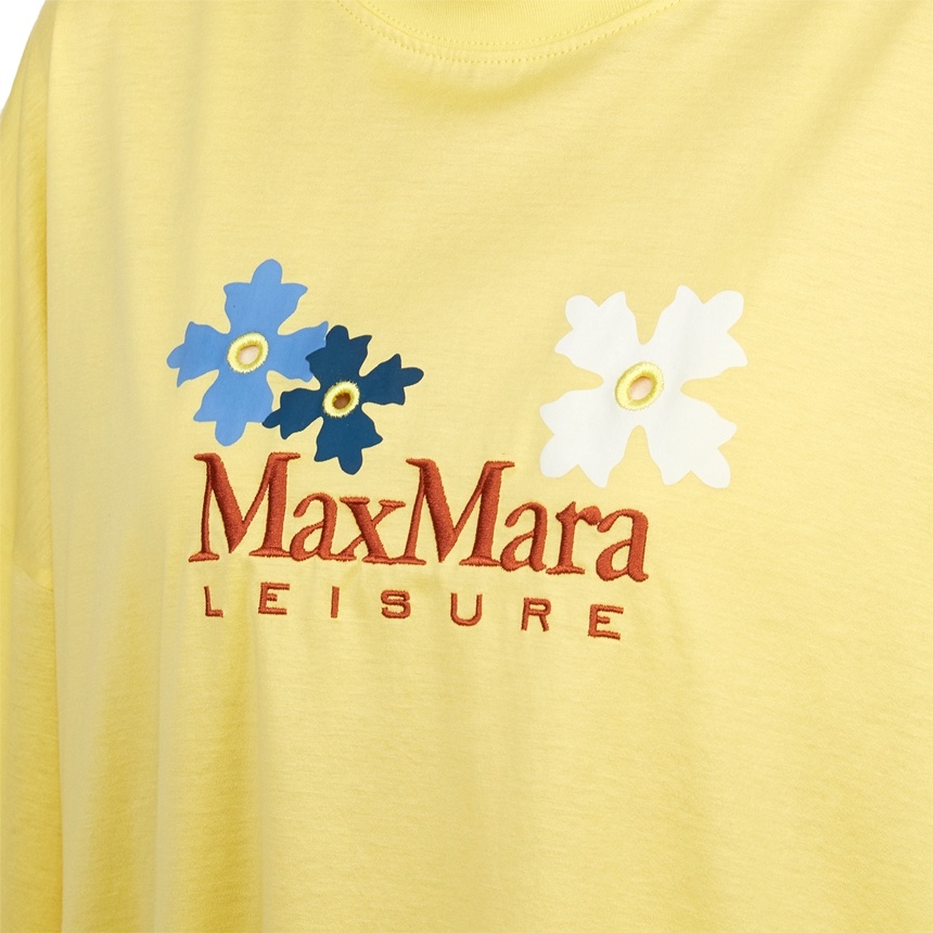 Max Mara Short-sleeved T-shirt In Yellow