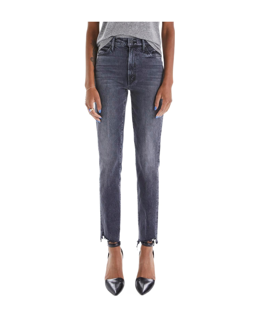 Mother High-waisted Jeans In Black