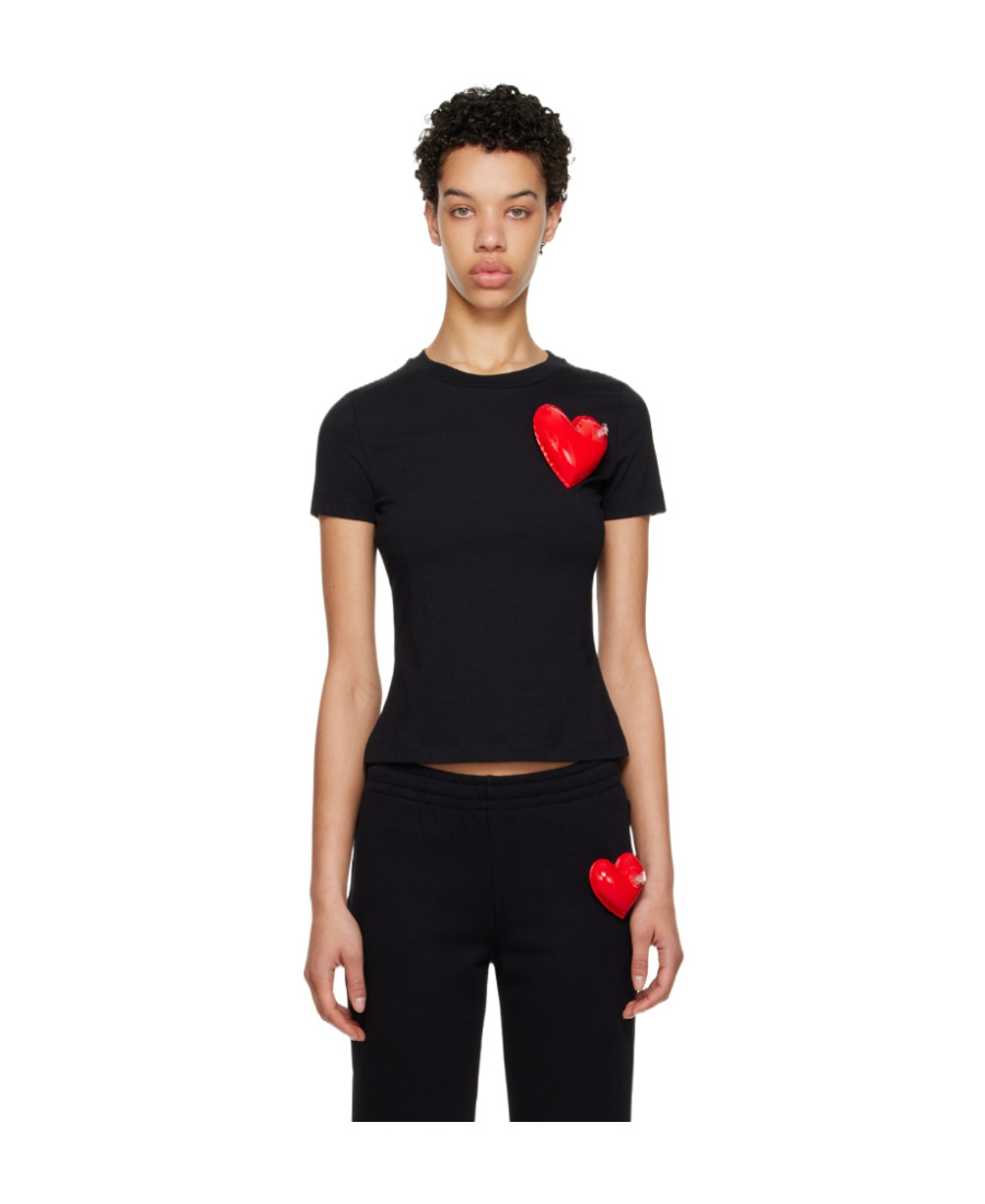 Moschino Logo Short-sleeved T-shirt In Black