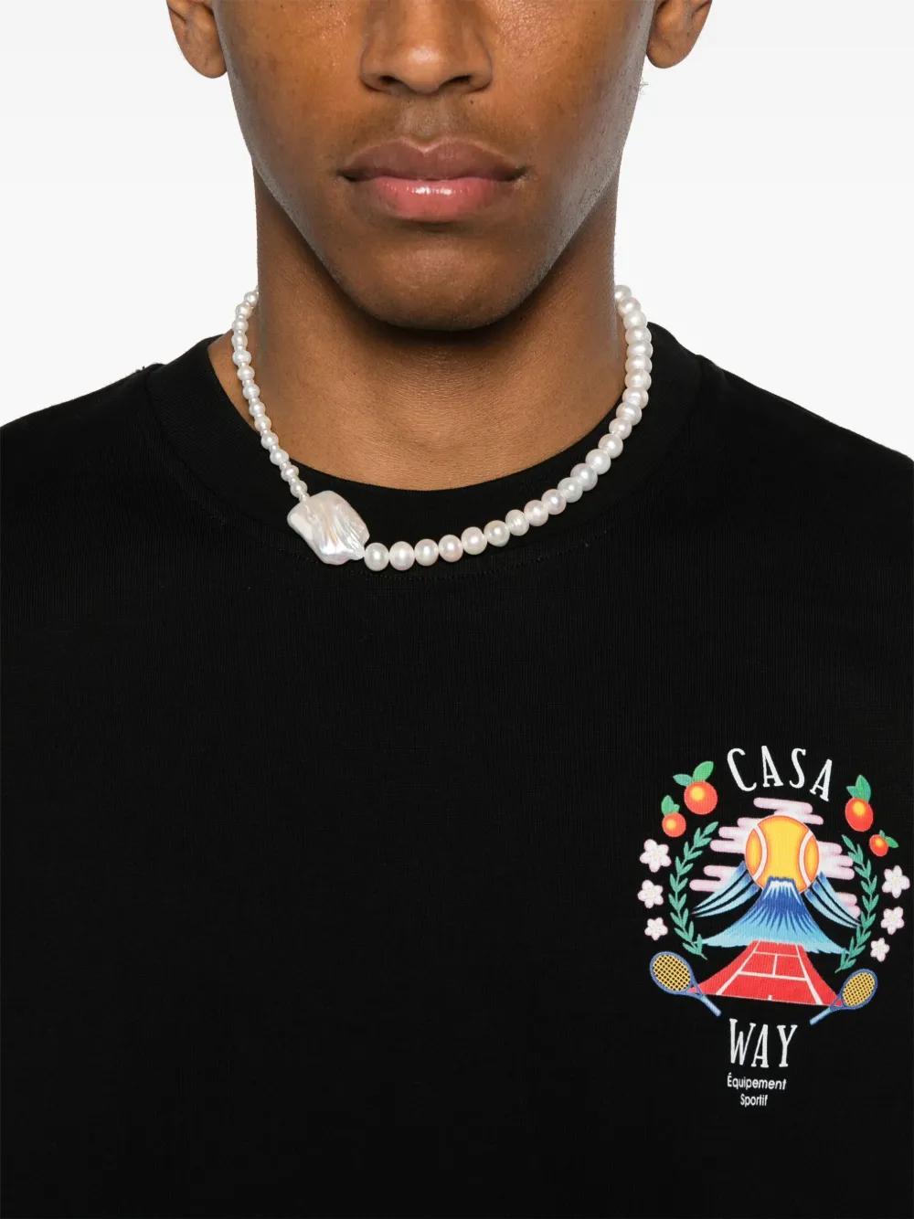 Casablanca Casa Way Mountain Tshirt In Black