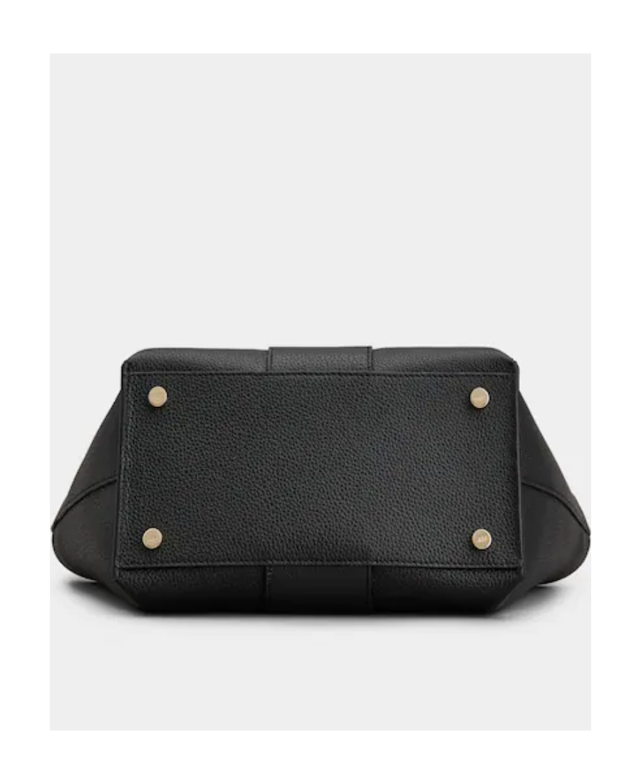 Roger Vivier Dual Handle Front Buckle Tote Bag In Black