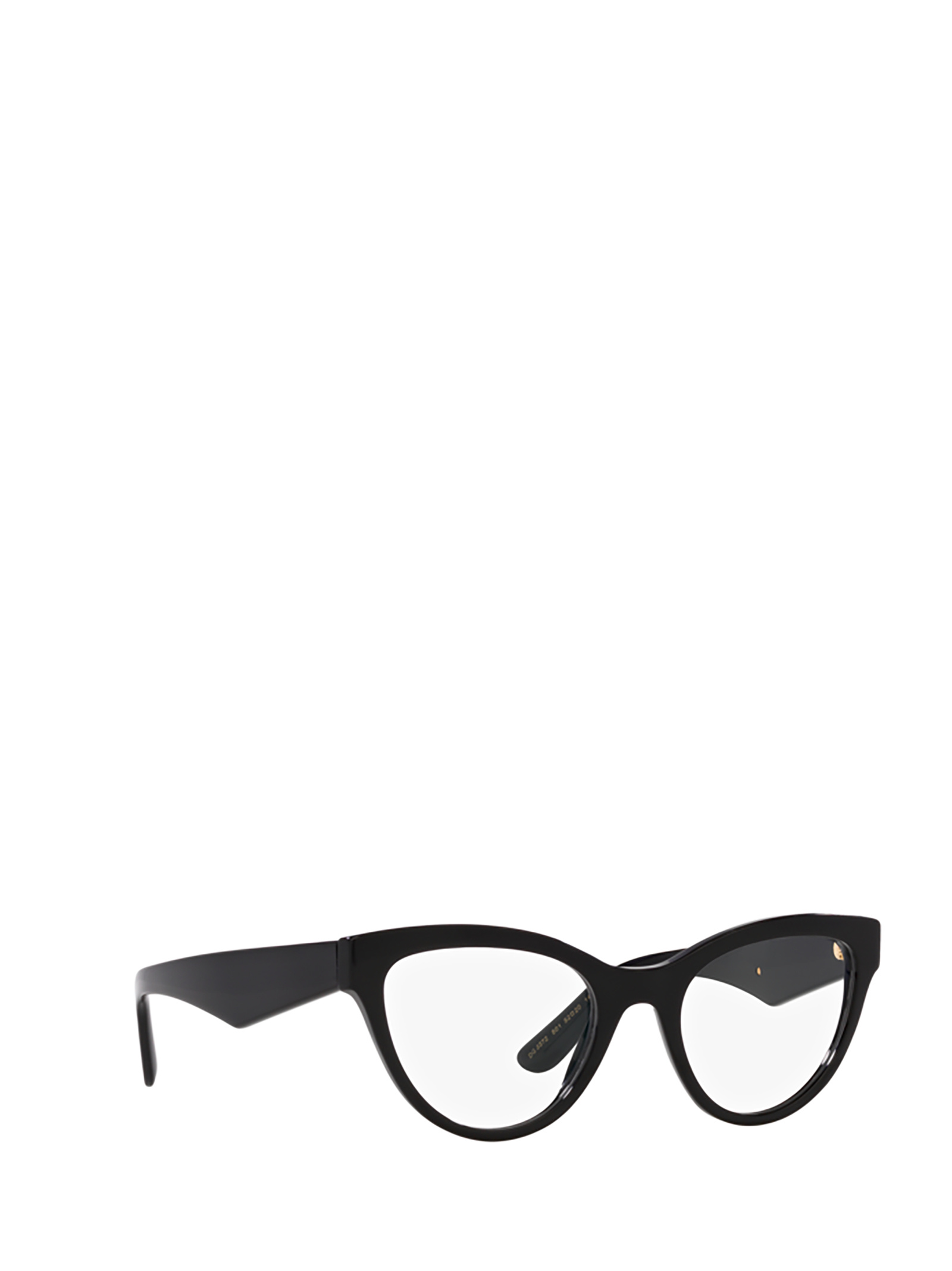 Dolce & Gabbana Cat Eye-frame Logo-lettering Glasses In Black