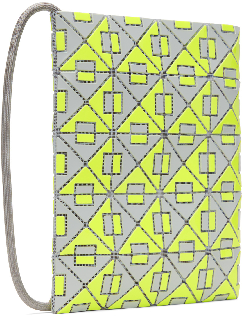 Bao Bao Issey Miyake Triangular Checkered Shoulder Bag In Green