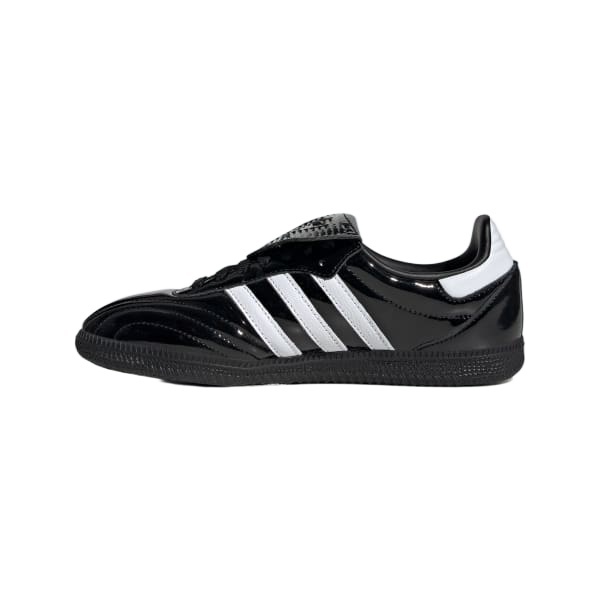 Adidas Originals Samba Lt Leather-trimmed Patent-leather Sneakers In Black