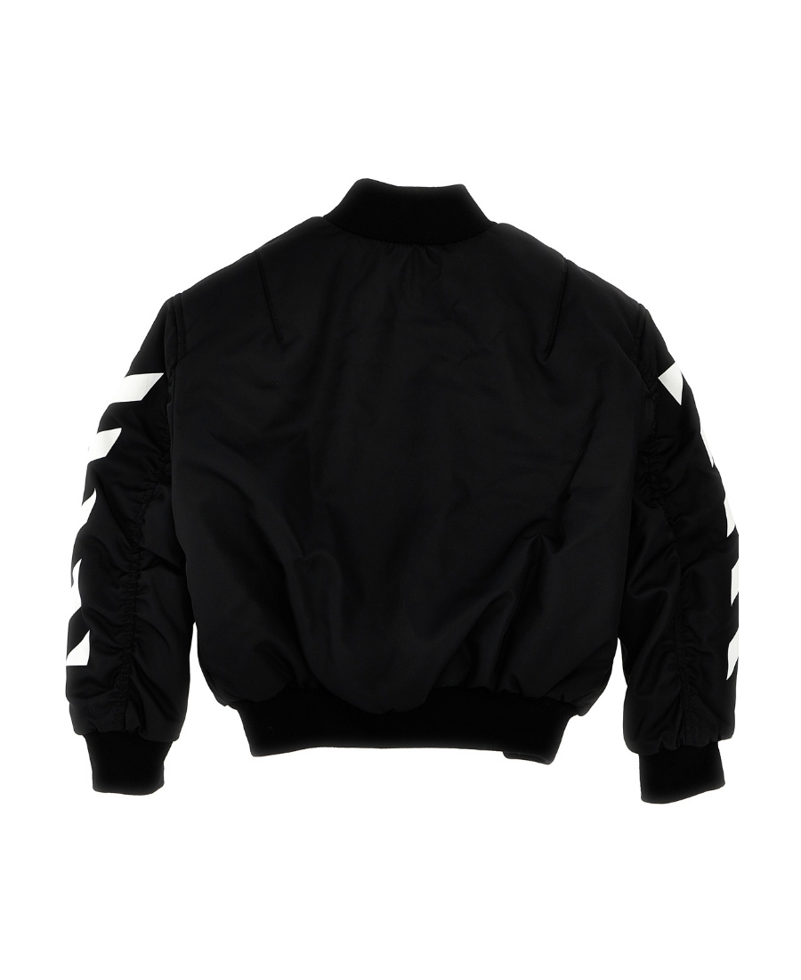 Off-white Diag-stripe Bomber Jacket In Black