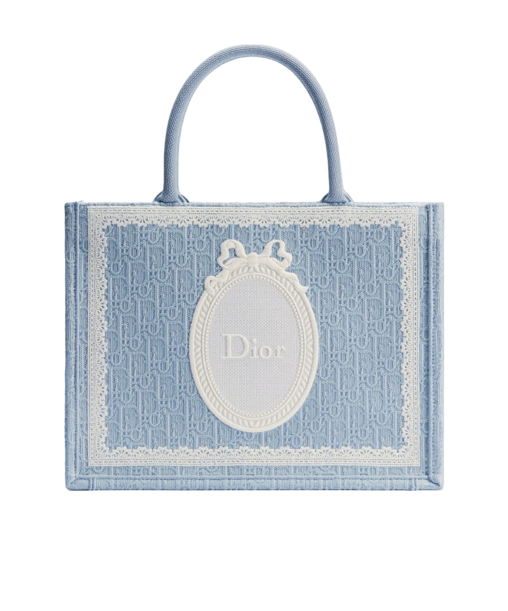 Dior Medium  Book Tote With Strap In Blue
