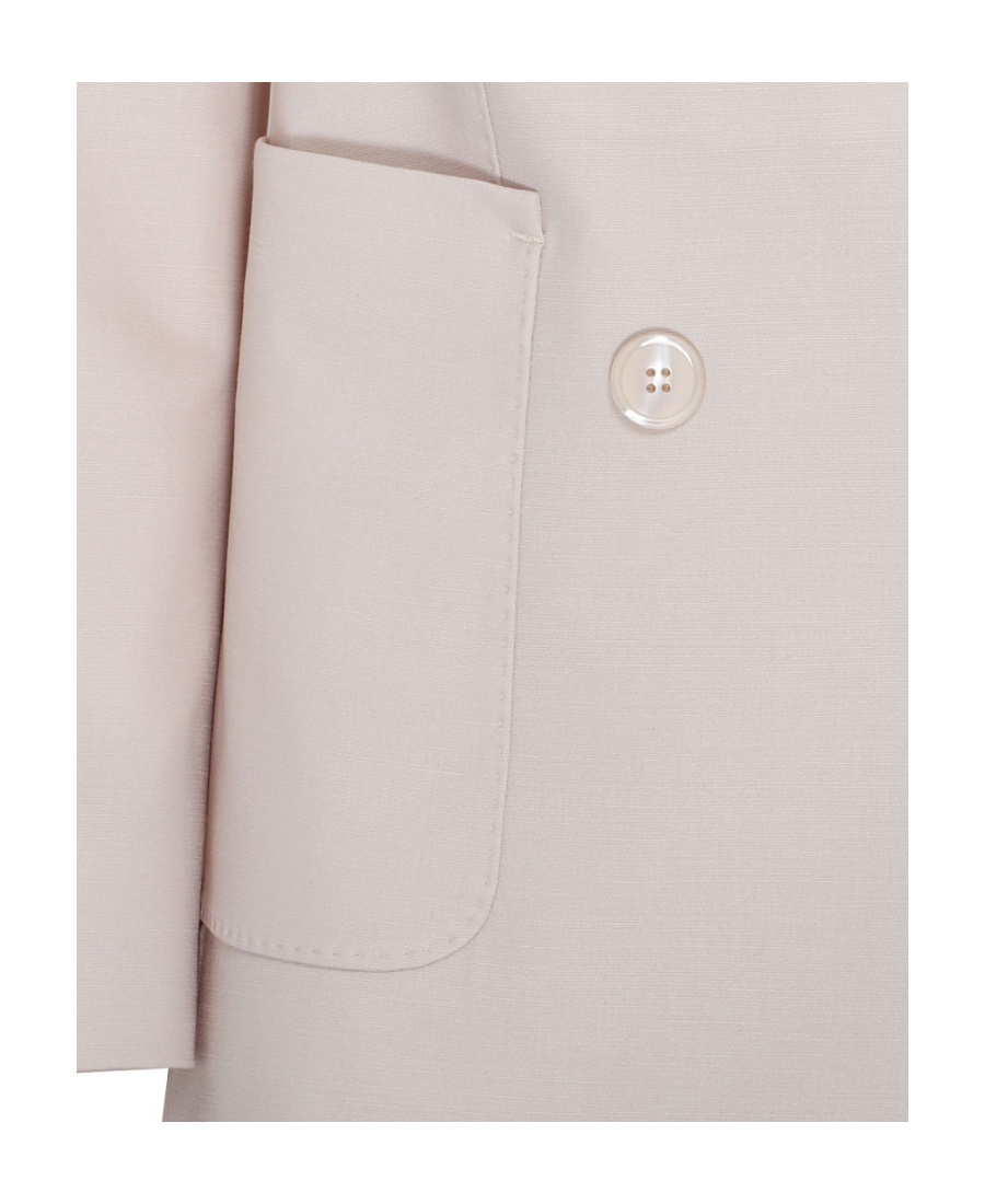 Max Mara Logo Suit Jacket In White