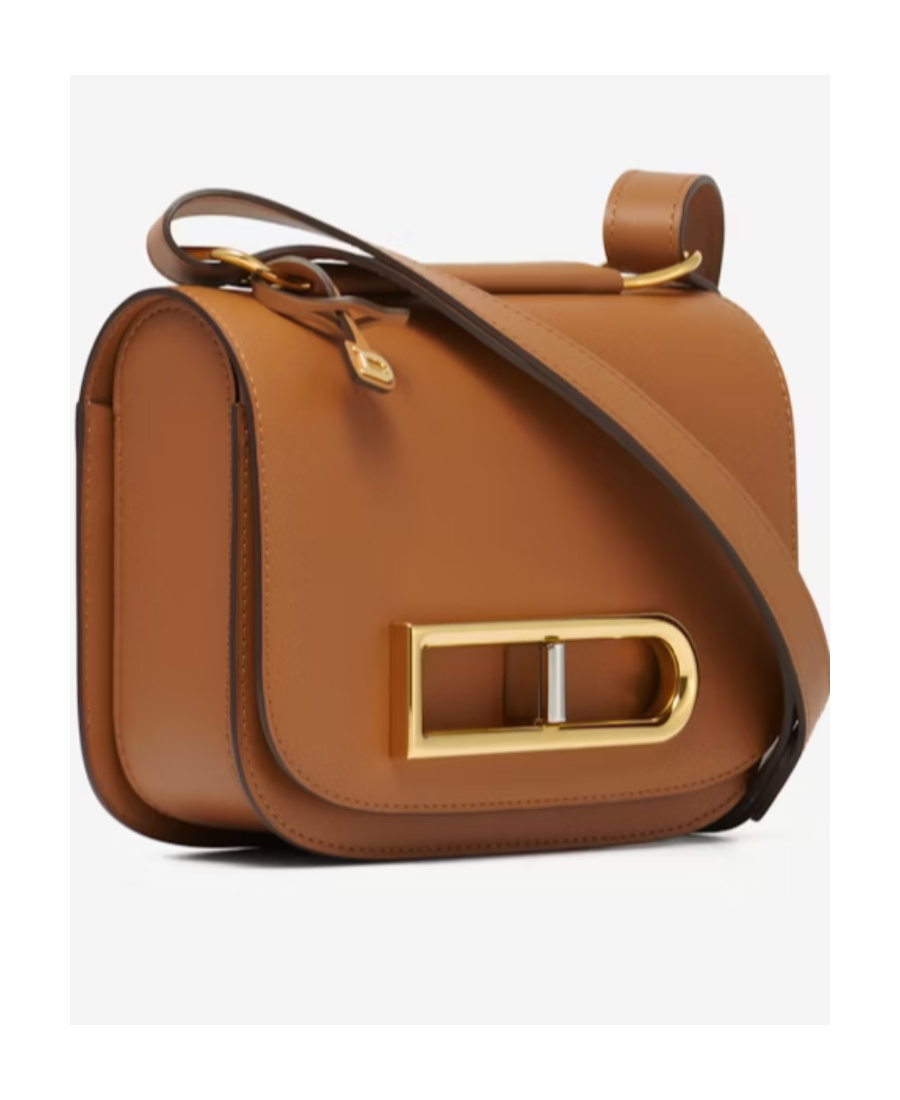 Delvaux Lingot Flip Shoulder Bag In Brown