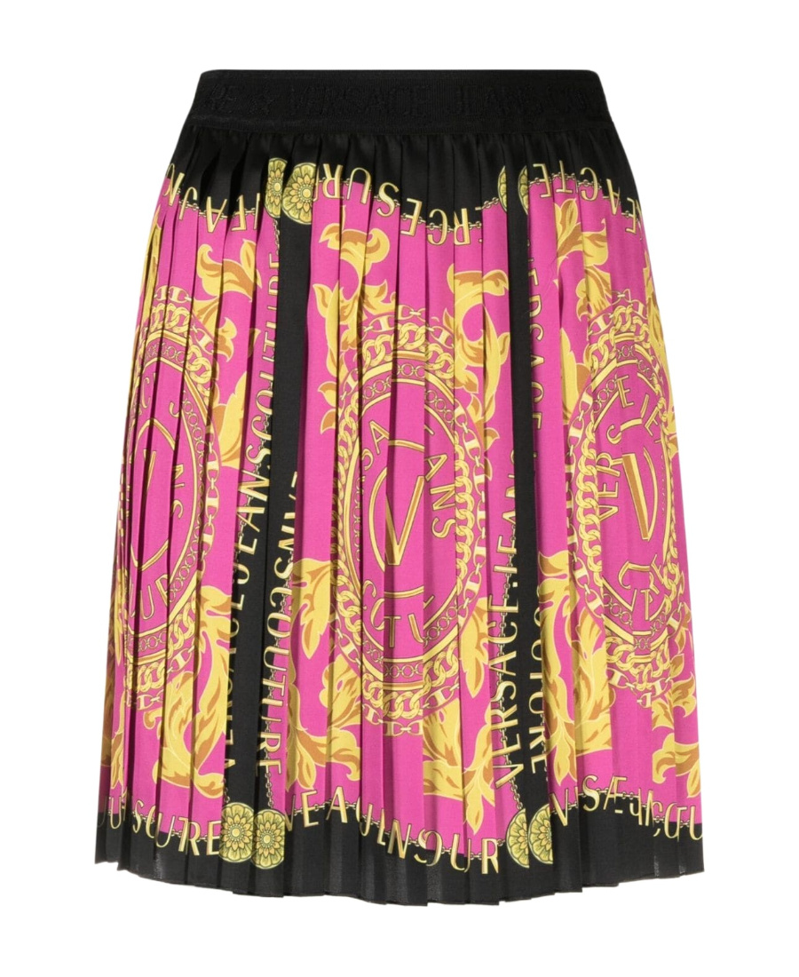 Versace Jeans Baroque Couture Miniskirt In Pink