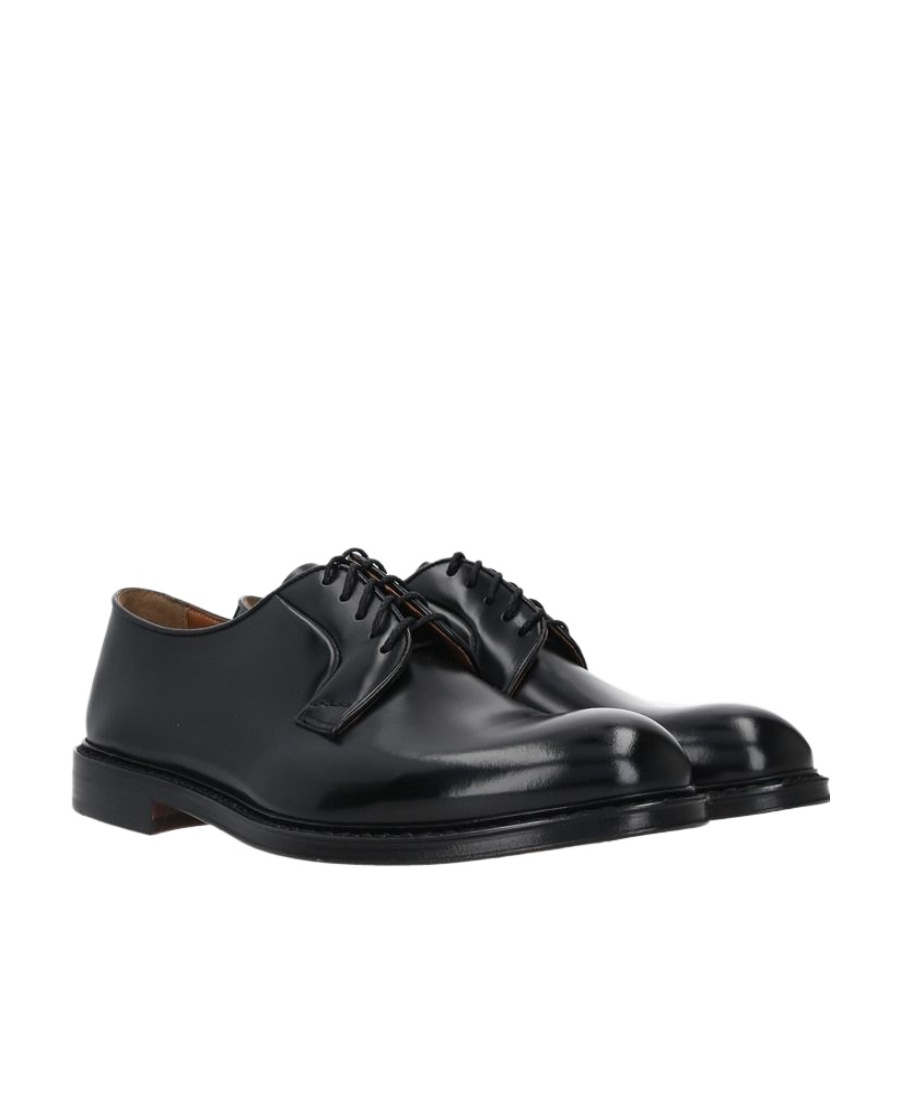 Doucal's Almond-toe Leather Derby Shoes In Black