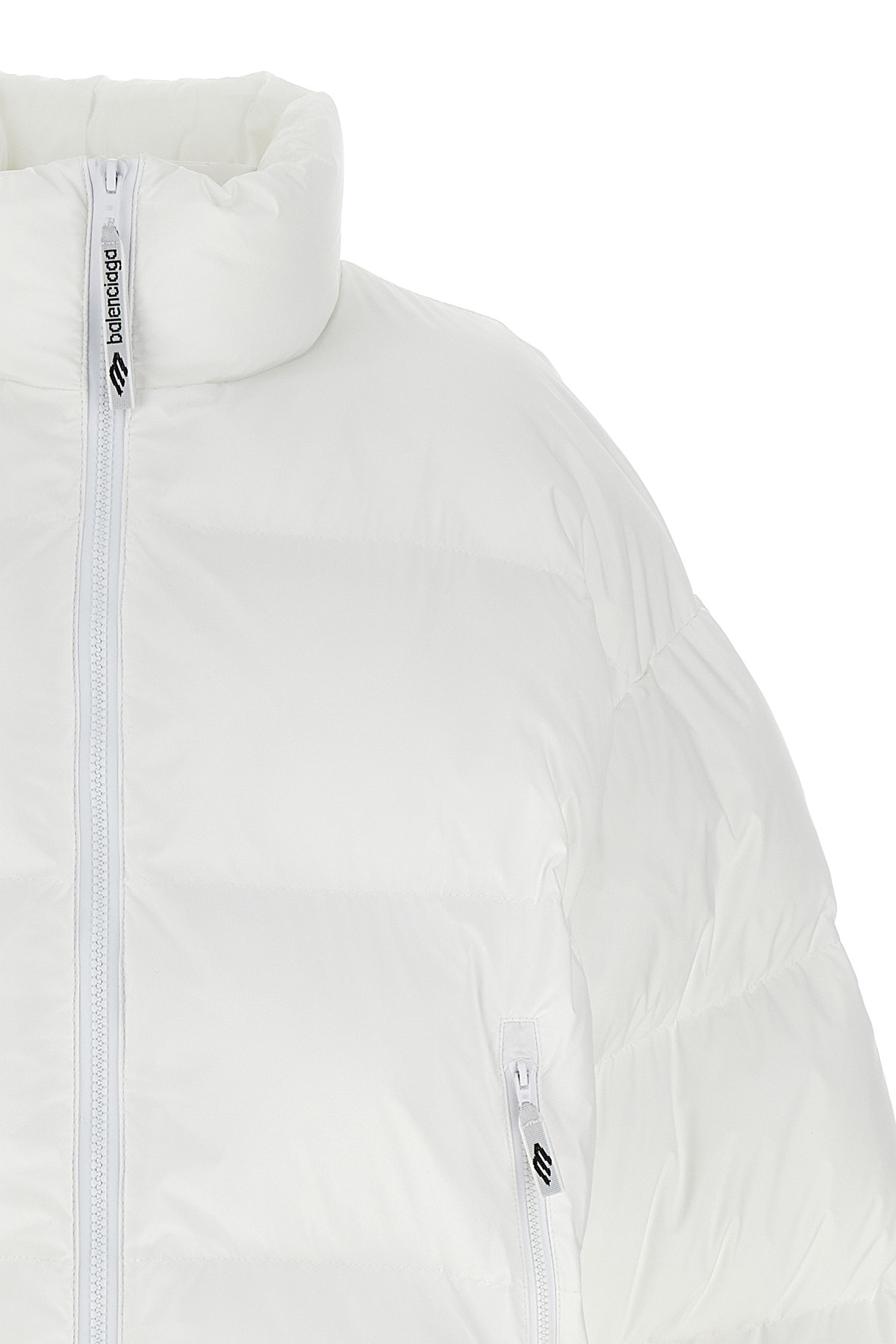 Balenciaga Cropped Puffer Jacket In White