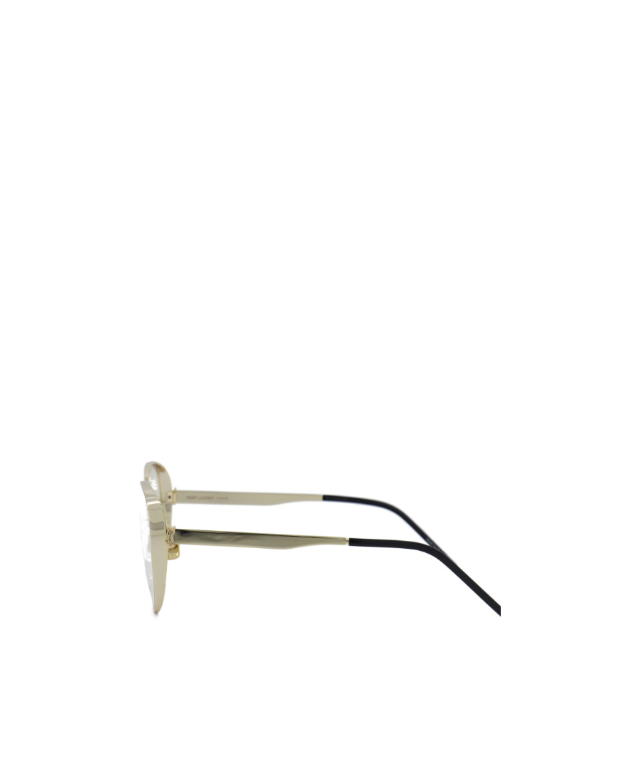 Saint Laurent Round Frame Glasses In Nude