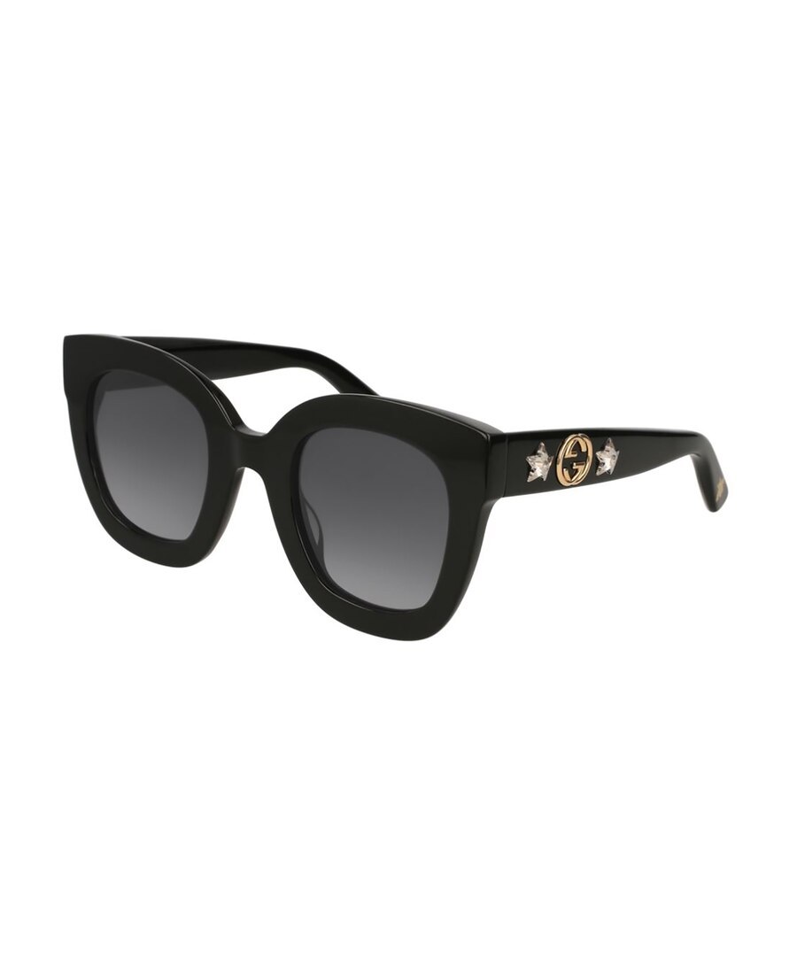 Gucci Gg Star Square-frame Sunglasses In Black