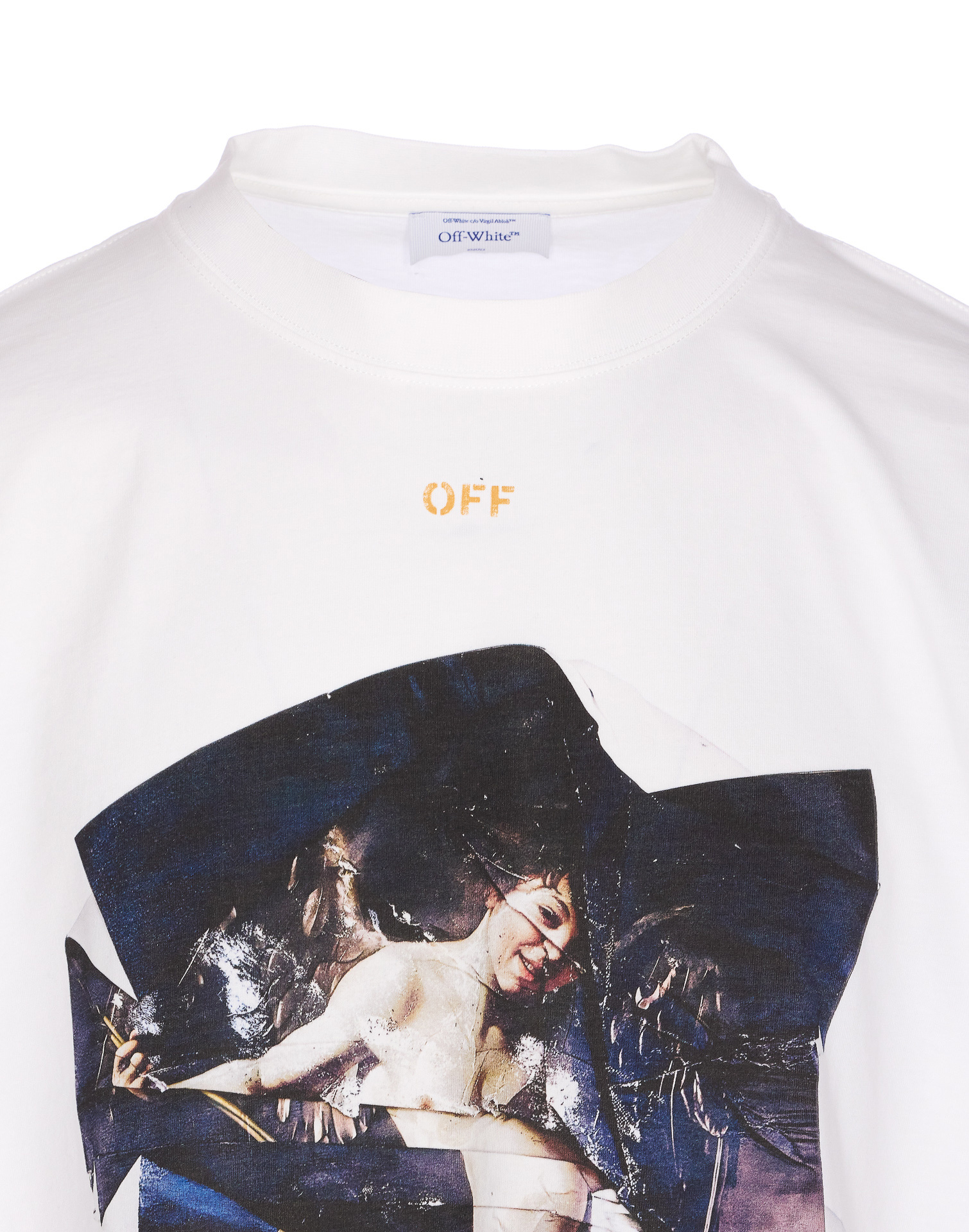 Off-white Cupid Skate Graphic Crewneck T-shirt In Black