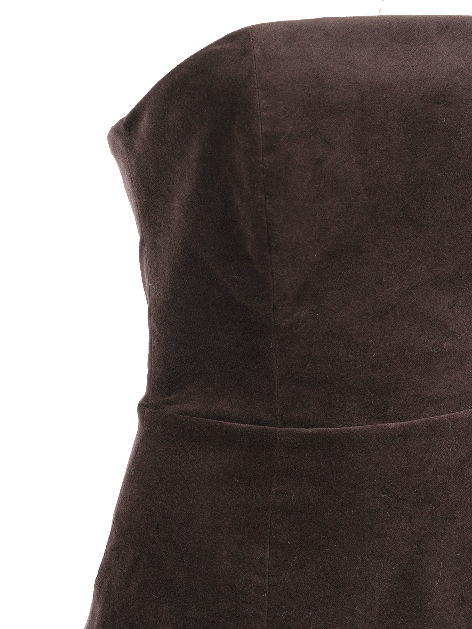 P.a.r.o.s.h Velvet Peplum Top In Brown