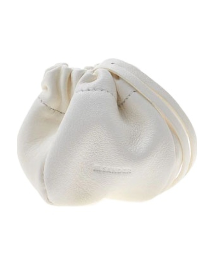 Jil Sander Mini Ripple Pouch In White