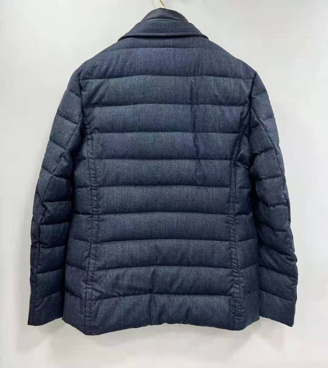 Moorer Padded And Quilted Jacket With Lined Collar In Black