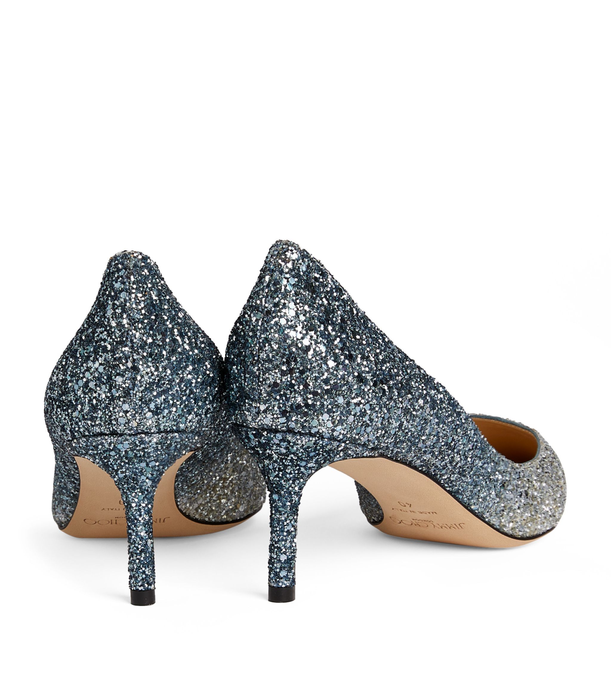 Jimmy Choo Romy 60 Sequined High Heels In Gray