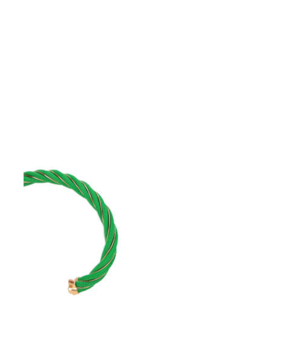 Bottega Veneta Twist Cuff Bracelet In Green