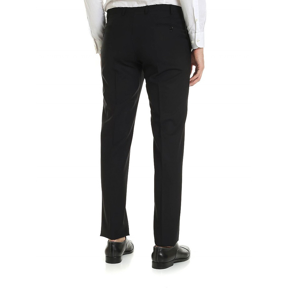 Emporio Armani Straight Casual Pants In Black
