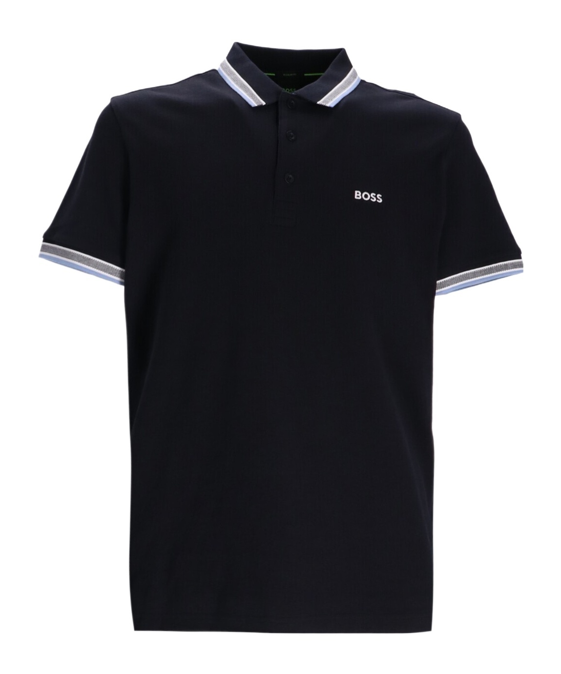 Hugo Boss Embroidered-logo Cotton Polo Shirt In Black