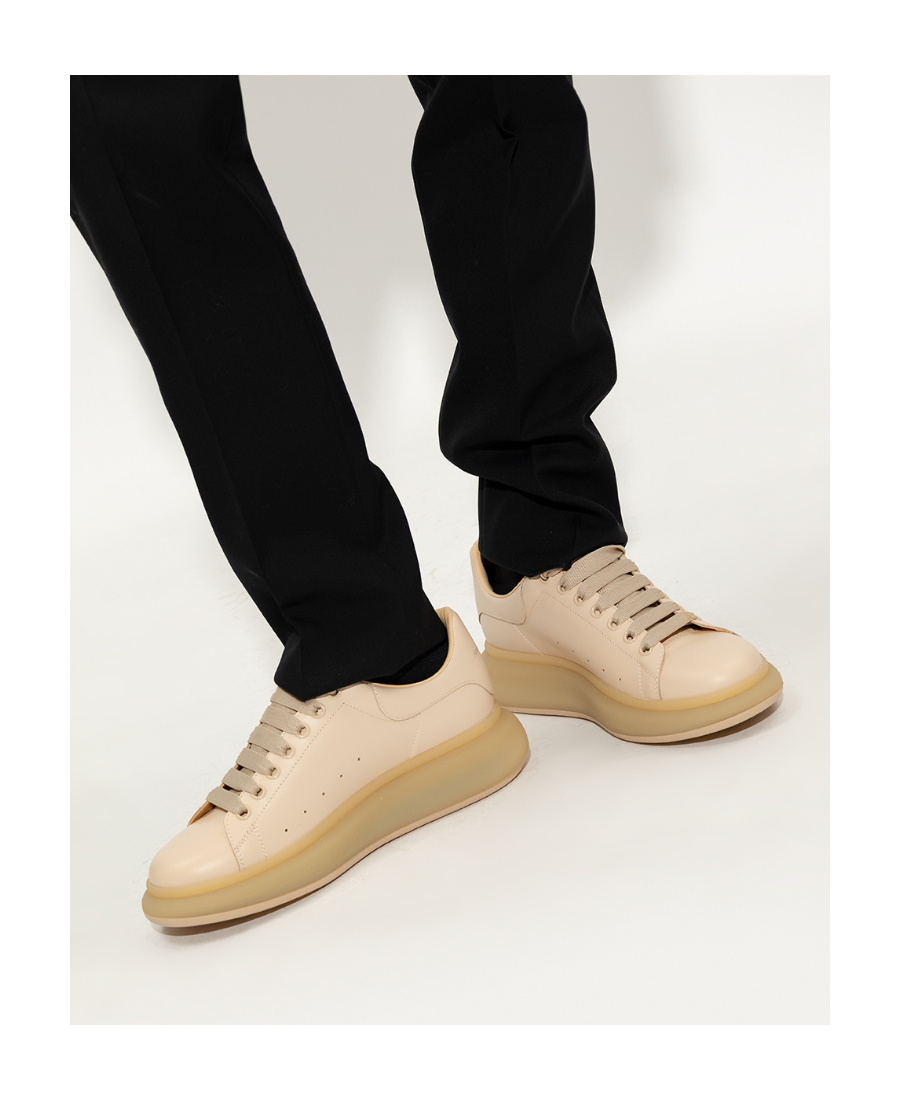 Alexander Mcqueen Oversized Low-top Sneakers In Nude