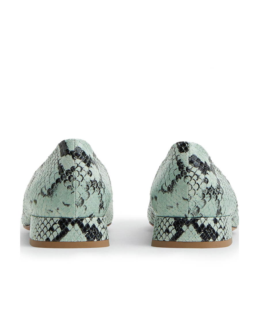 Shop Bottega Veneta Tower Python-print Ballerina Shoes In Multicolor