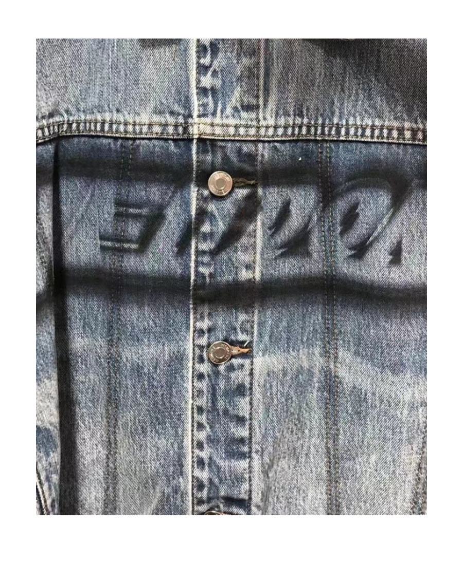 We11 Done Button-fastening Denim Jacket In Blue