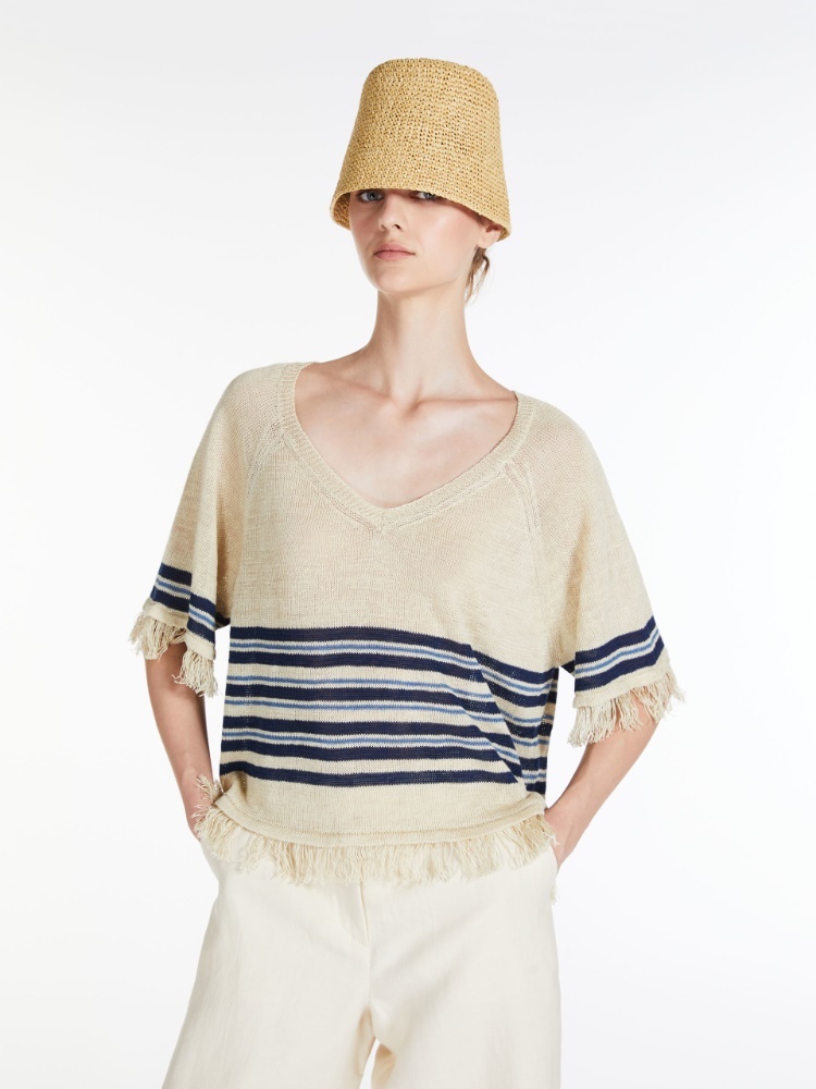 Shop Weekend Max Mara Logo Sweater In Nude