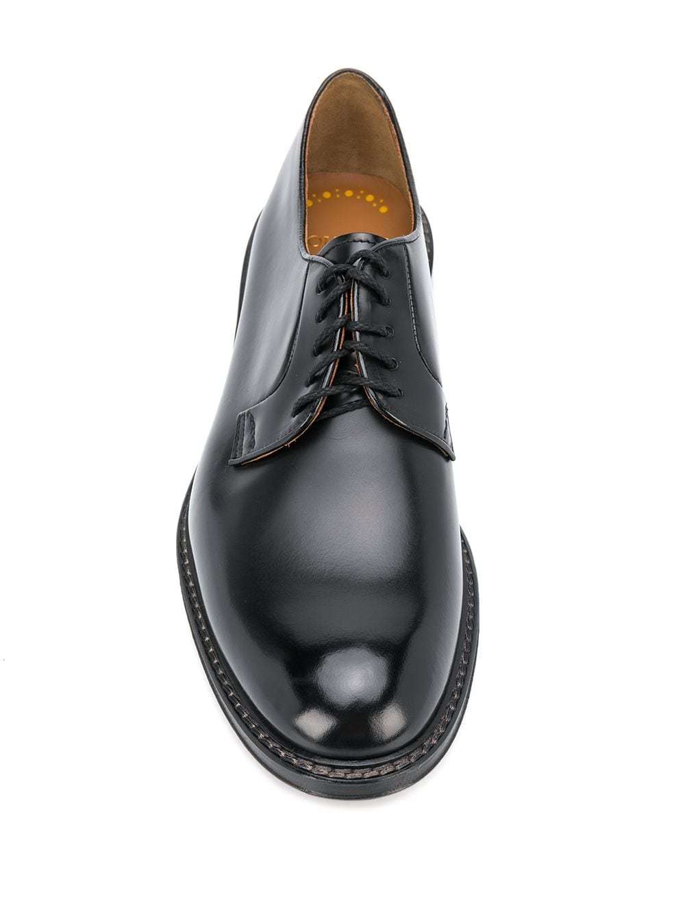Doucal's Almond-toe Leather Derby Shoes In Black