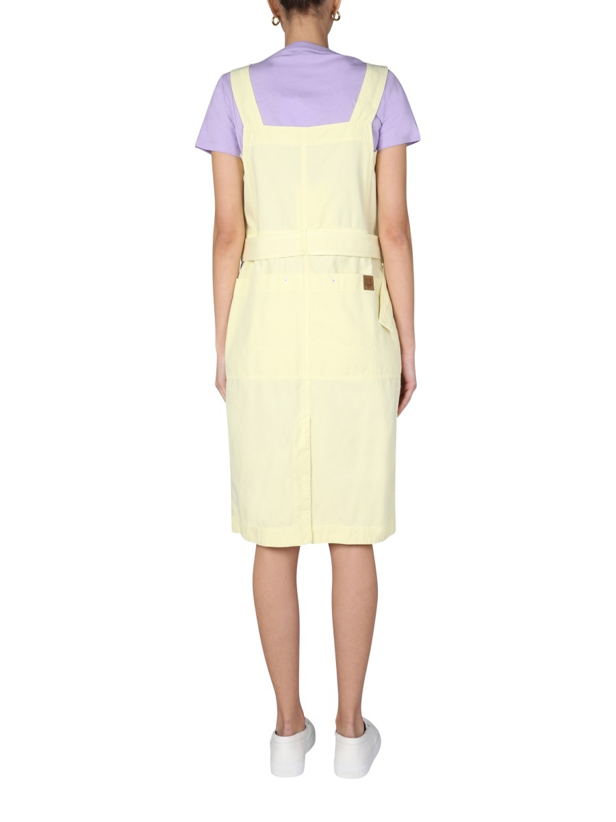 Kenzo Denim Midi Dress In Yellow