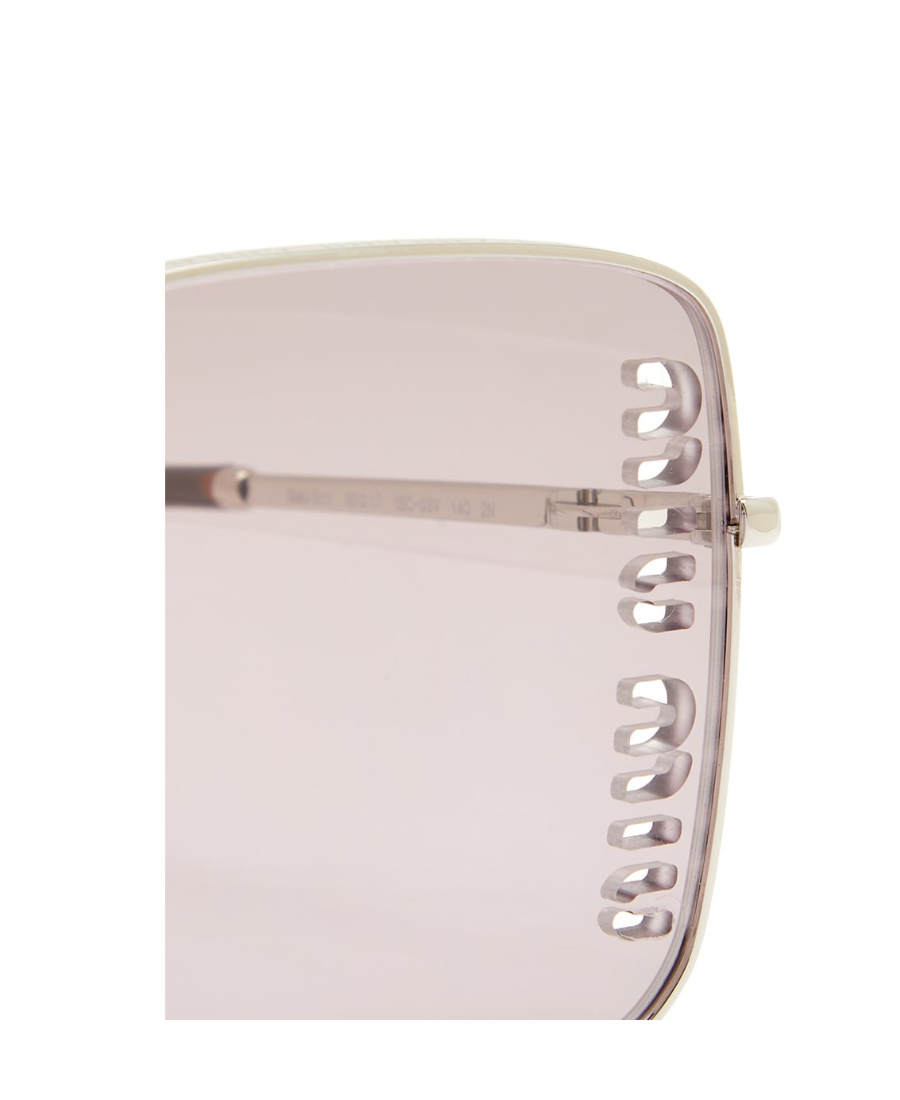 Miu Miu Logo Sunglasses In White