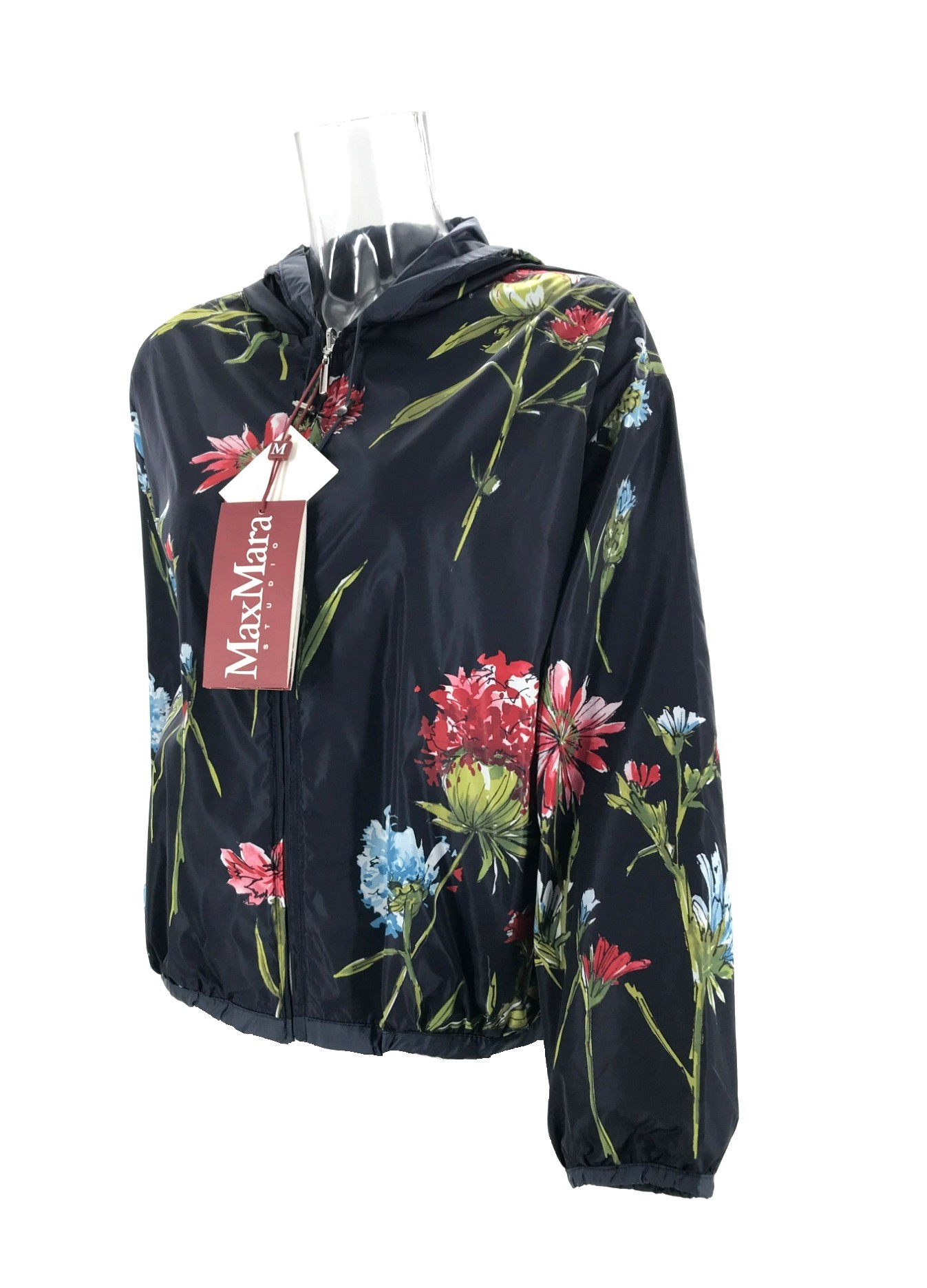 Max Mara Long-sleeved Hooded Casual Jacket In Black