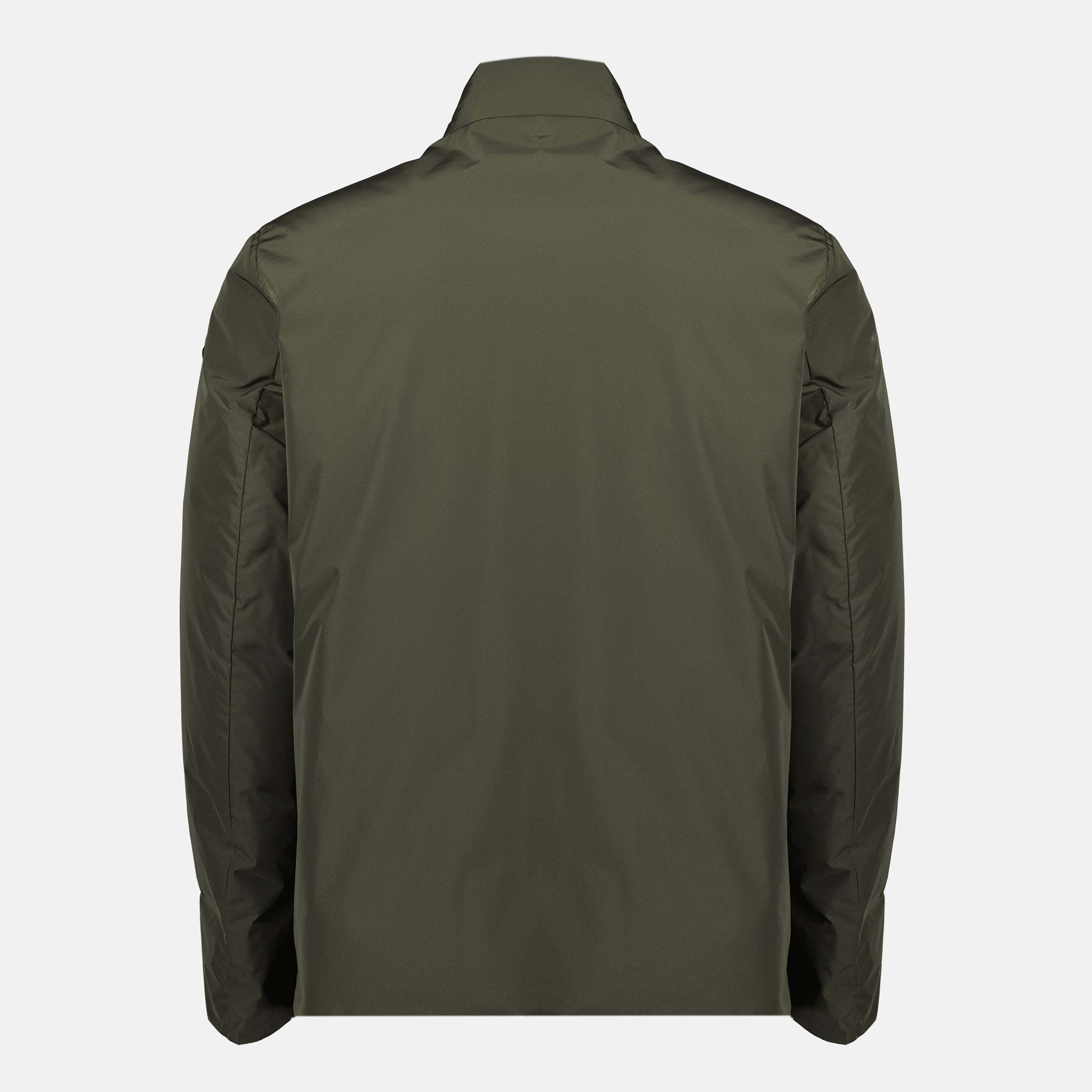 Moncler Ouille Reversible Short Down Jacket In Green