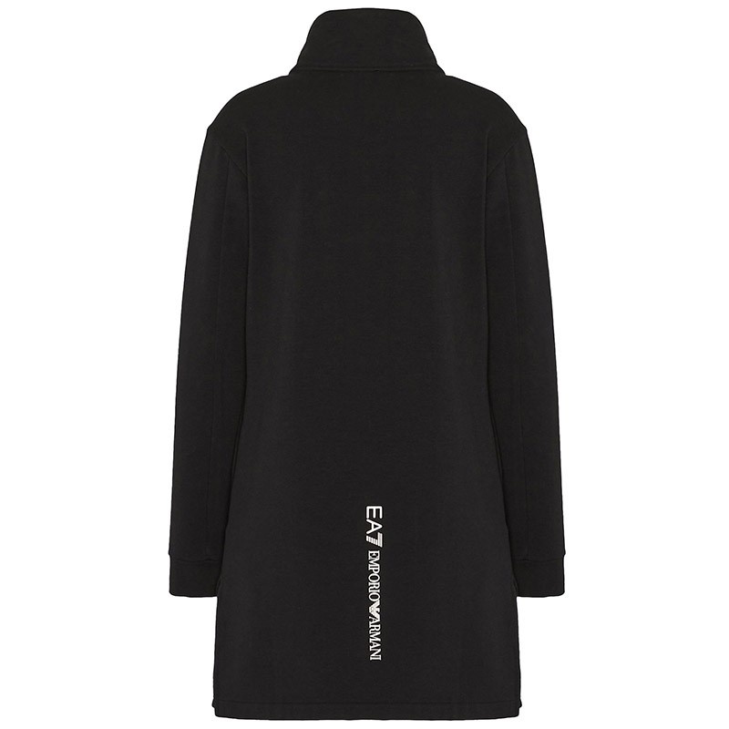 Shop Ea7 High Collar And Long Sleeves Sweater In Black