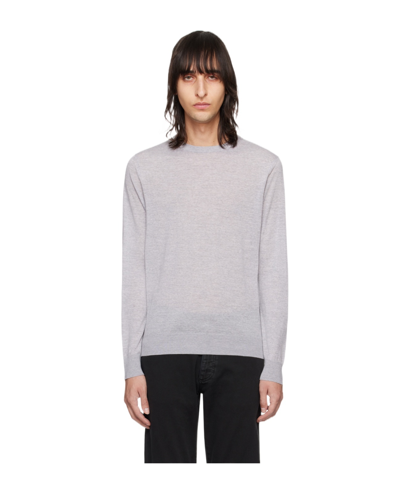 Zegna Long-sleeved Sweater In White