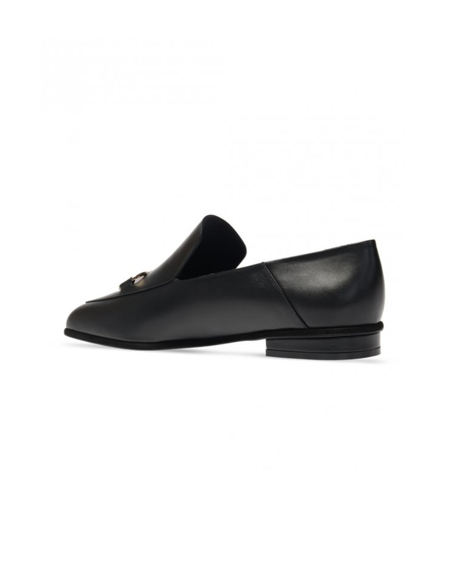 Ferragamo Gancini Moccasin Love Shoes In Black