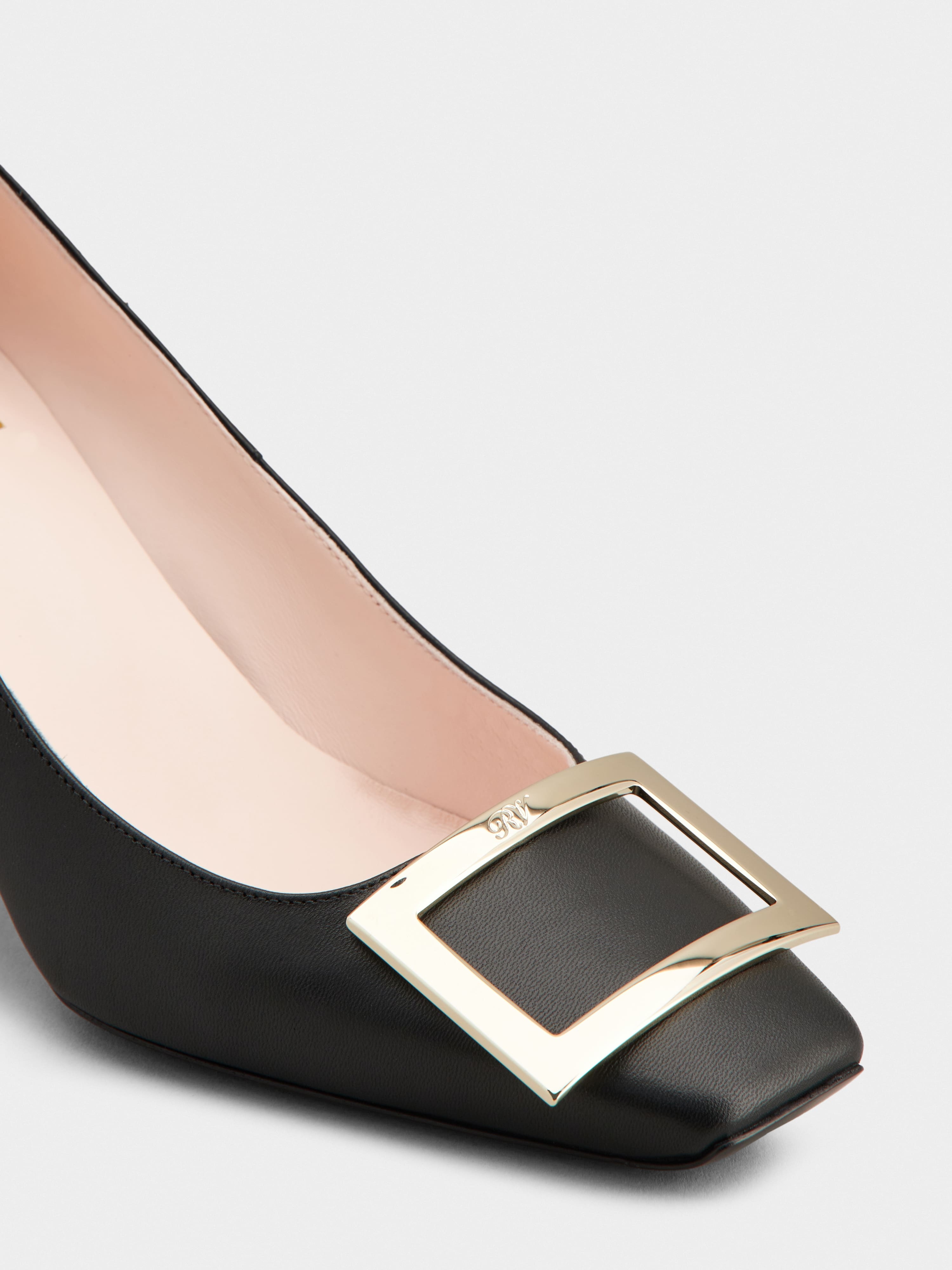 Roger Vivier Trompette Vivier Buckle Pumps In Black