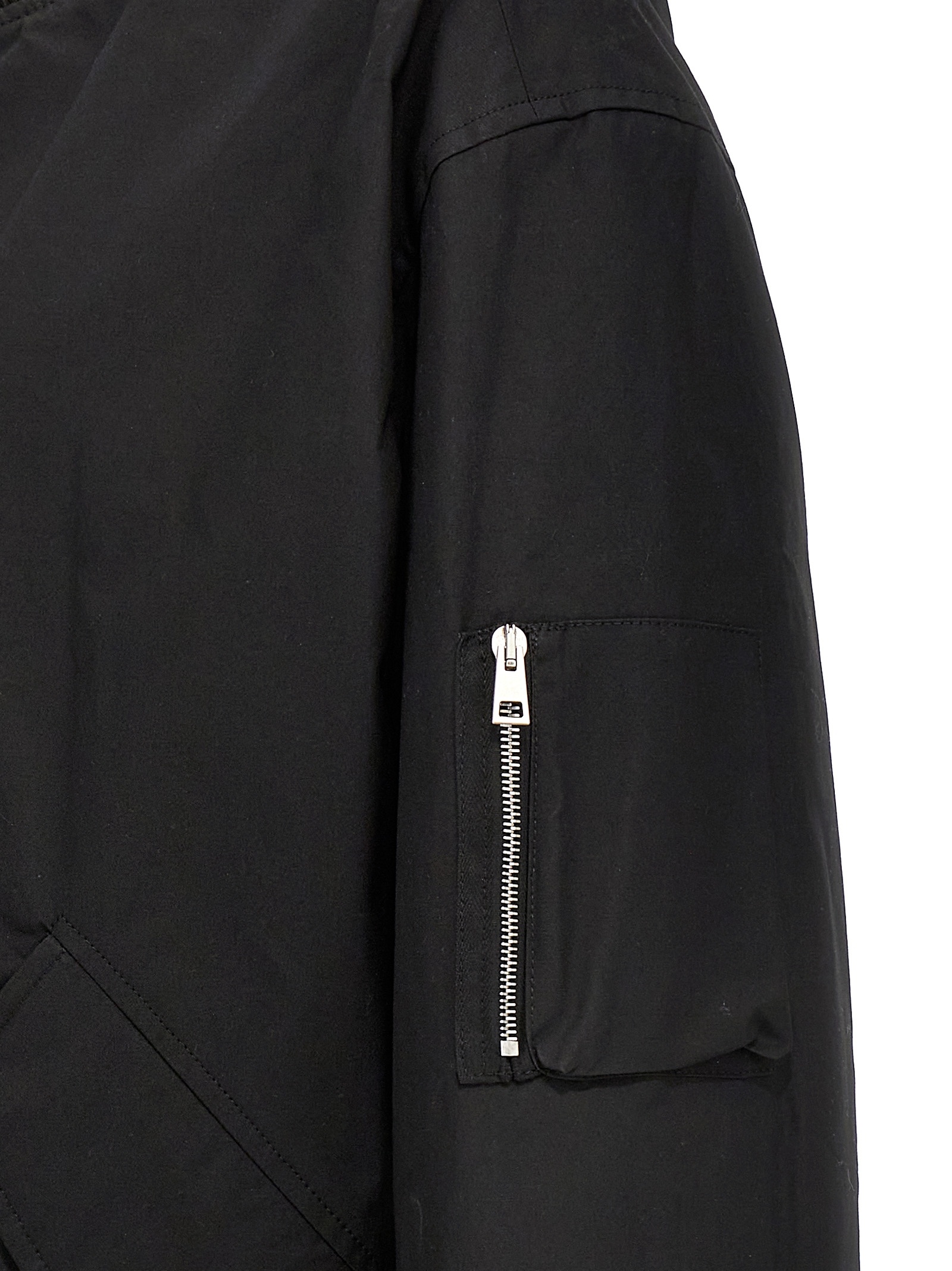 Apc Zip-pocket Cotton Bomber Jacket In Black